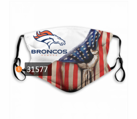 NFL 2020 Denver Broncos #9 Dust mask with filter